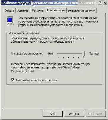Настройка на максимальное быстродействие в Windows 95 (Display)